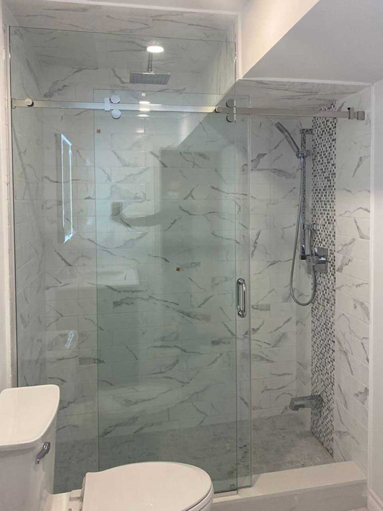 bathroom renovation project Toronto , Marble tiles