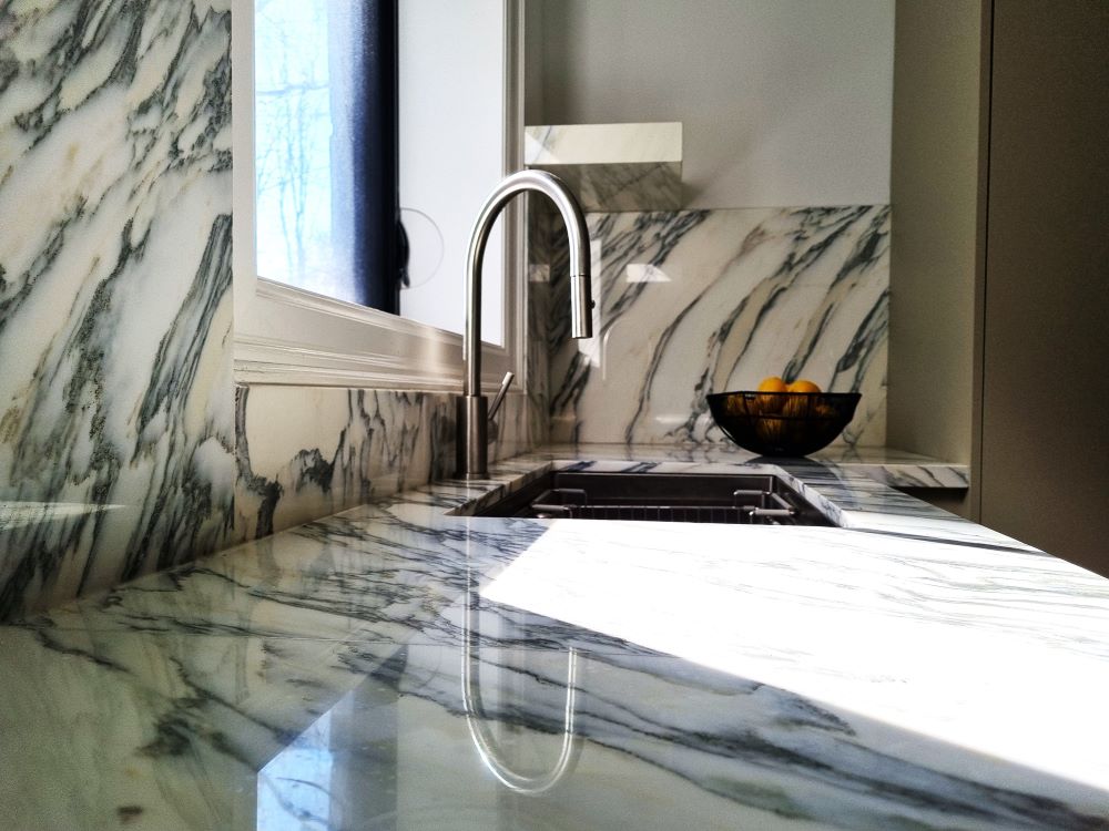kitchen renovation marble countertop