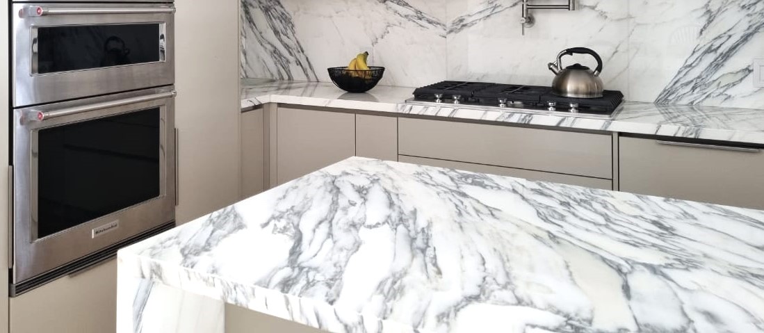 Kitchen renovation with marble