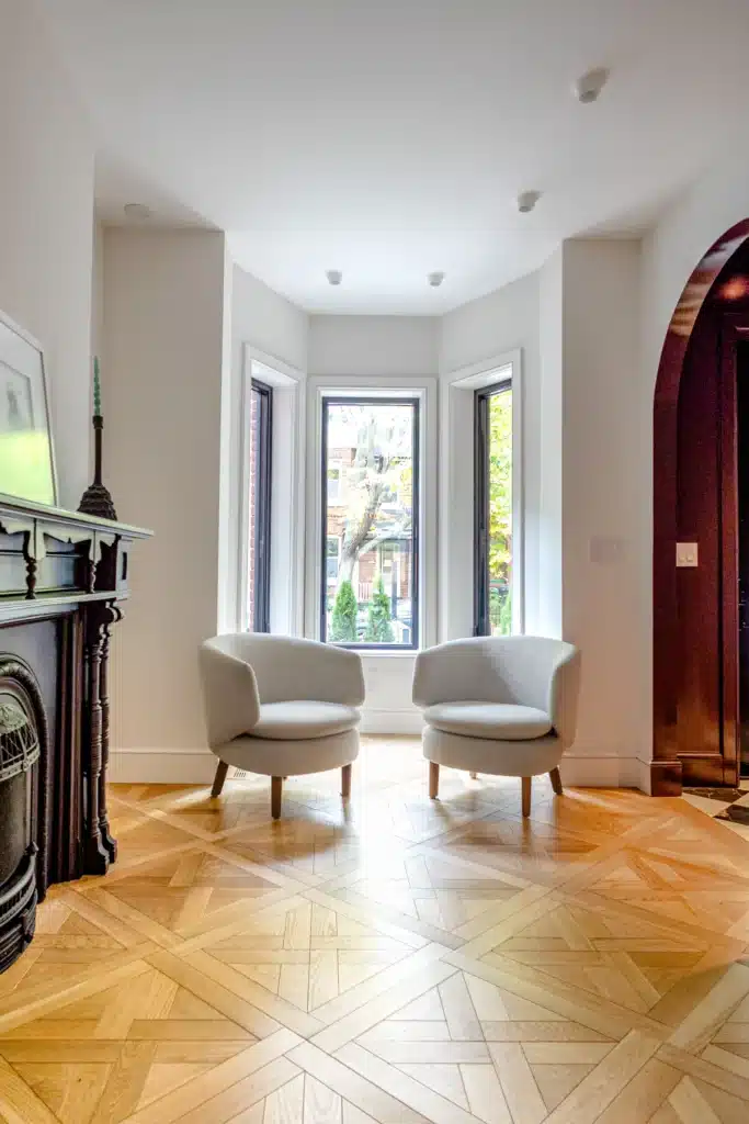 Interior entrance of a home finishing and flooring